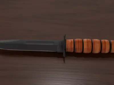 K-Bar Knife 3D model