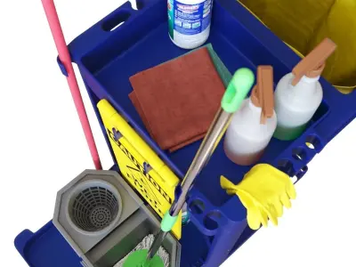 Cleaning cart 3D model