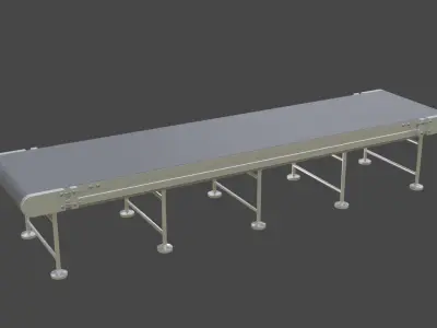 Industrial Conveyor Belt - Clean 3D model