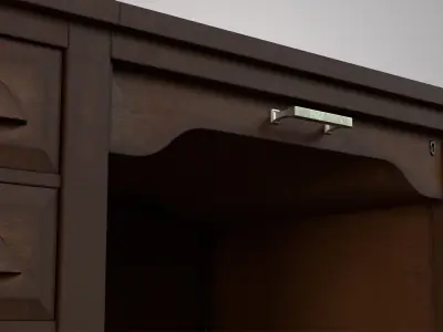 Vintage Office Desk 3D model