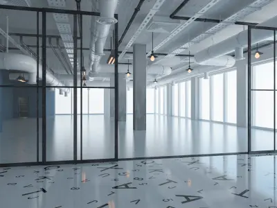Loft Office interior 5 3D model purchase