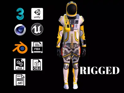 Astronaut Spacesuit Belgium 3D model