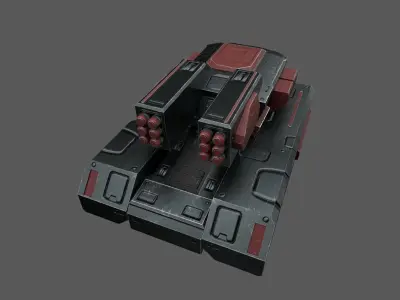 SCI FI TANK IV Low-poly 3D model
