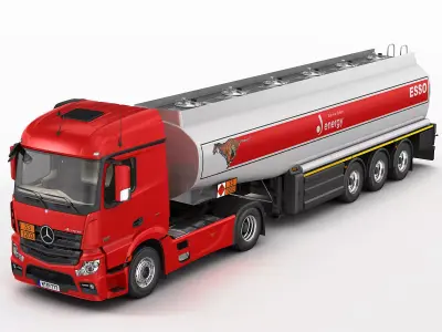 Mercedes Actros Tanker Truck 3D model
