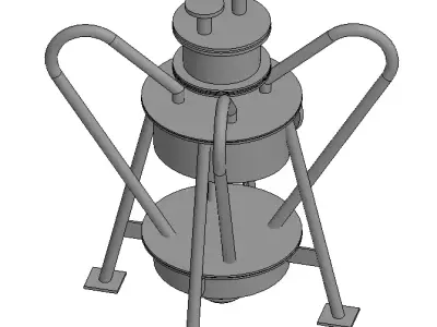 Wastewater cyclone station 3D model