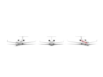 Gulfstream Business Jets Rigged Collection 3D model