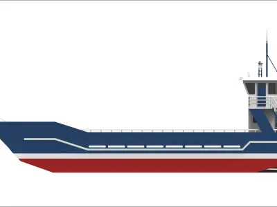 Landing Craft Unit  Low-poly 3D model