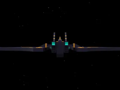 6 Sci-Fi Low Poly Ships with 5 Different Color Variations  Low-poly 3D model