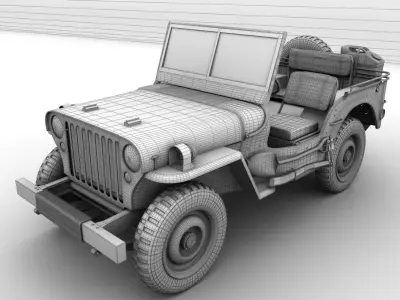 jeep willys 3D model by sathish2