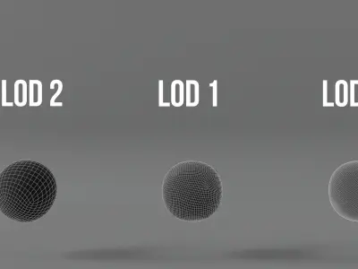 Linen Fireball Low-poly 3D model