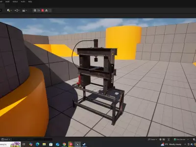 Hand Press Low-poly 3D model