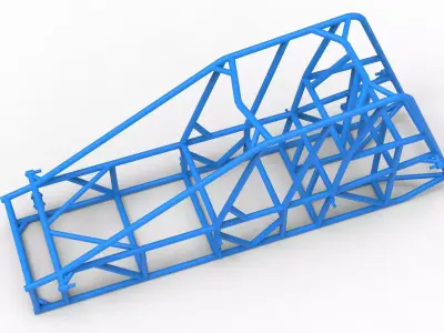 Frame of Experimental Pavement Silver Crown Car Scale 1 to 25 3D print model
