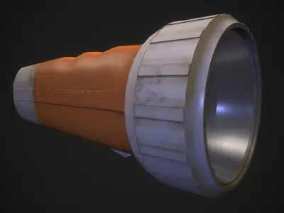 Old Flashlight - PBR Game Ready Low-poly 3D model Low-poly 3D model