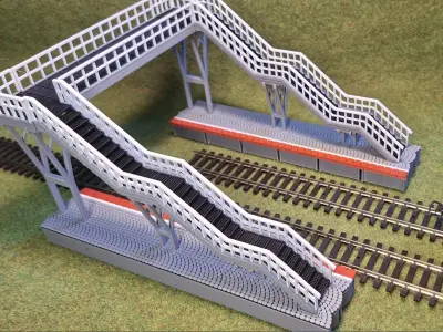Single Edge Platform Overpass 1-87 FDM color 3D print model