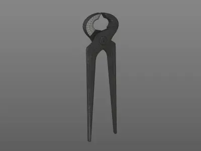 Pincers scissor pliers Low-poly 3D model