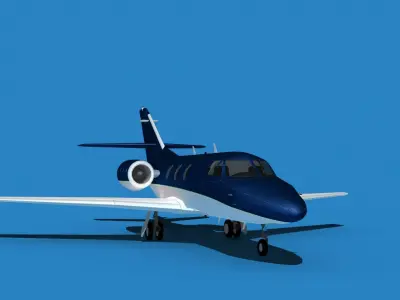 Dassault Falcon 10 V07 3D model