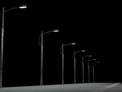 street light Free low-poly 3D model