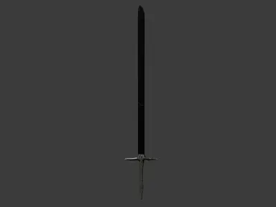 Dark sword Free low-poly 3D model purchase