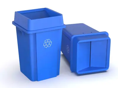 Recycling Trash Can 3D model