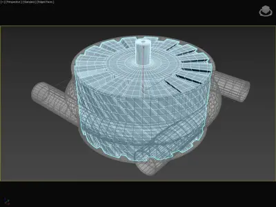 Quadro Tesla Turbo Turbine 3D model