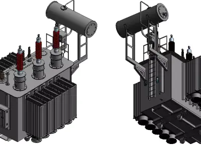 Transformer Detail for Power Stations  Oil Immersed 3D model