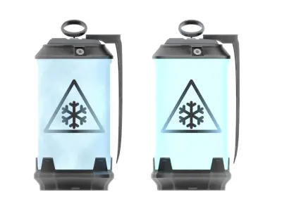 Futuristic Frost Grenade Low-poly 3D model