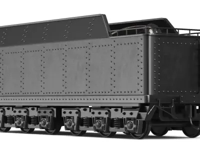  Detailed Train Coal Wagon Car 