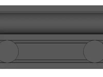 Two-level roller support for pipes d920 3D model