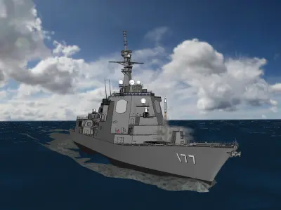 Atago Class Aegis Destroyer 3D model