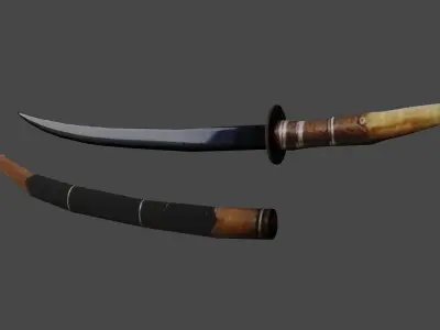 Kiem nguoi Kinh Japanese Jokoto Low-poly 3D model
