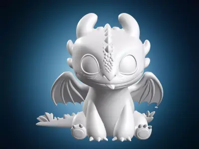 Light Fury Dragon 3D print model purchase