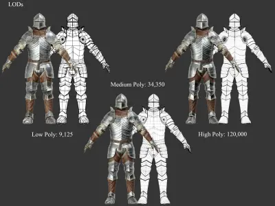 Medieval Collection Noble Defender 3D Model Pack