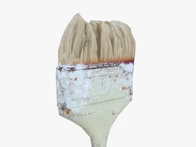 Old Paint Brush Scan Low-poly 3D model