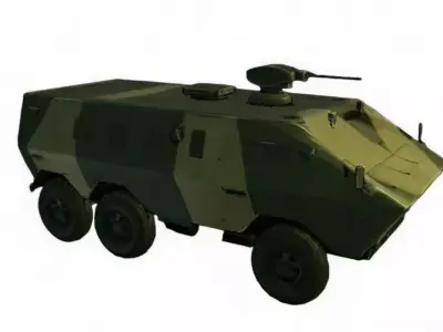 Military Armored Personnel Carrier APC Vehicle Low-poly 3D model