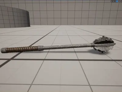 Gothic Italian Mace Low-poly 3D model