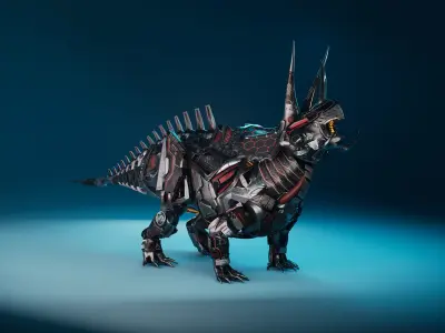 SciFi Dinosaur2 Low-poly 3D model