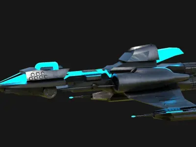 Alien Ship Low-poly 3D model get