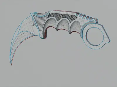 karambit knife - PBR Low-poly 3D model