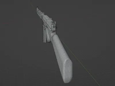 Thompson M1A1 Low-poly 3D model