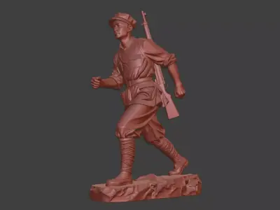 Military sculpture warrior  military battle war hero  soldier 3D print model order