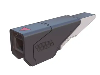 3D Model JetConcept gun Free low-poly 3D model