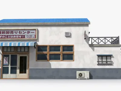 Japanese House x11 Low-poly 3D model