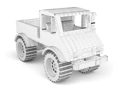 Wooden toy car 53 3D model