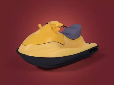 Cartoon Jet Ski Low-poly 3D model purchase