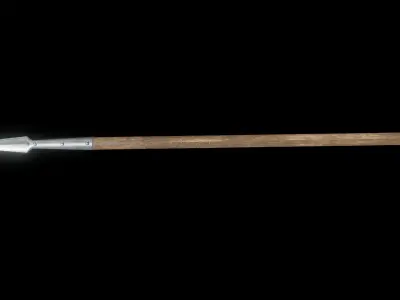 Viking throwing spear Low-poly 3D model