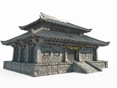 Asian Ancient Architecture Military Camp 3D model