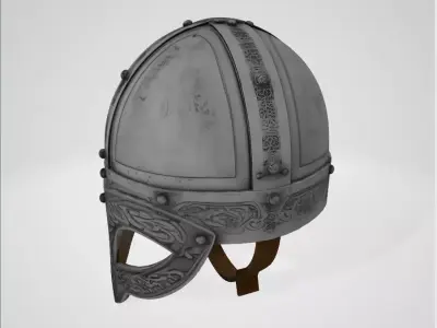 Viking Helmet Low-poly 3D model