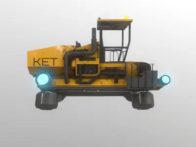 Cyberpunk Work Machines 01 Low-poly 3D model