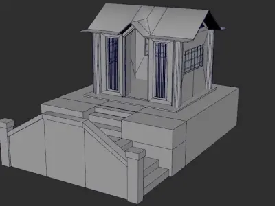 Old House Low-poly 3D model