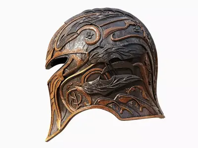 Knight Helmet 3D model shop